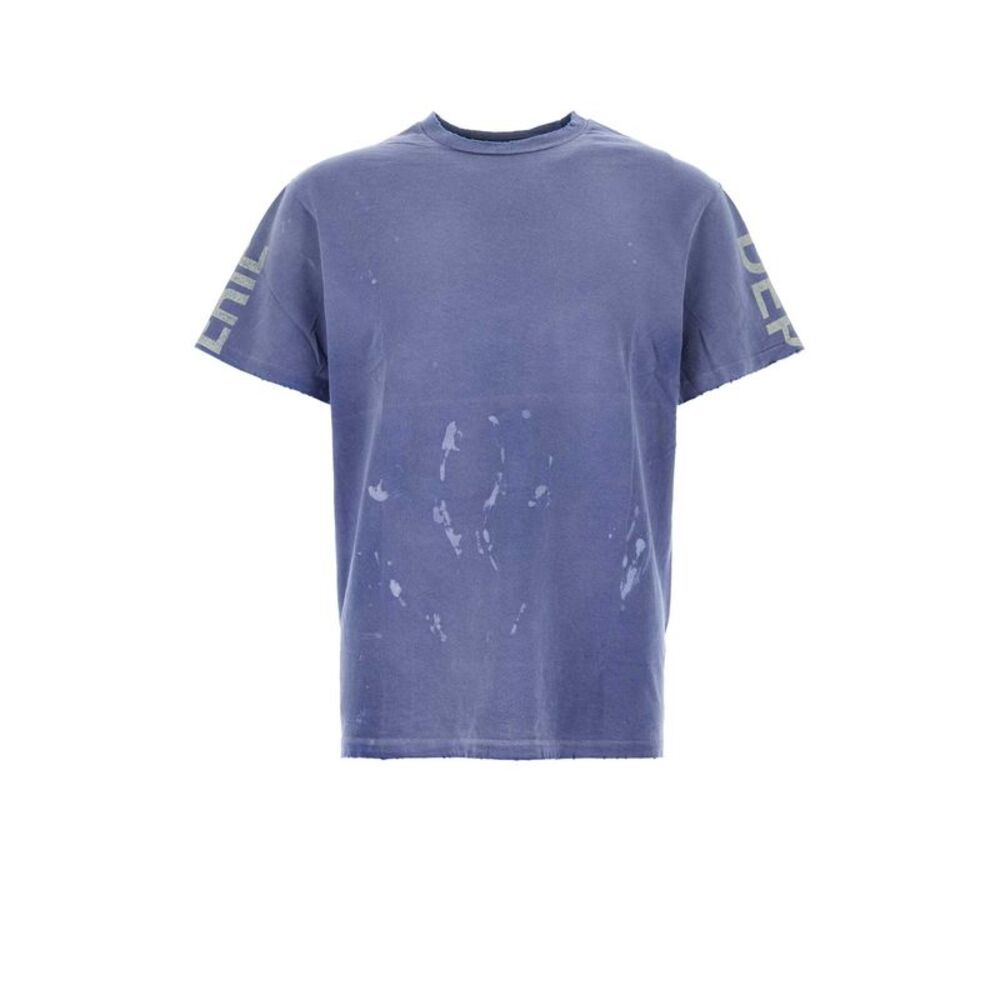 Gallery Dept Men Blue Cotton T-Shirt
